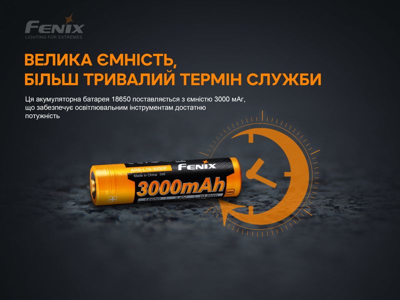 Акумулятор 18650 Fenix (3000 mAh) 61339 фото
