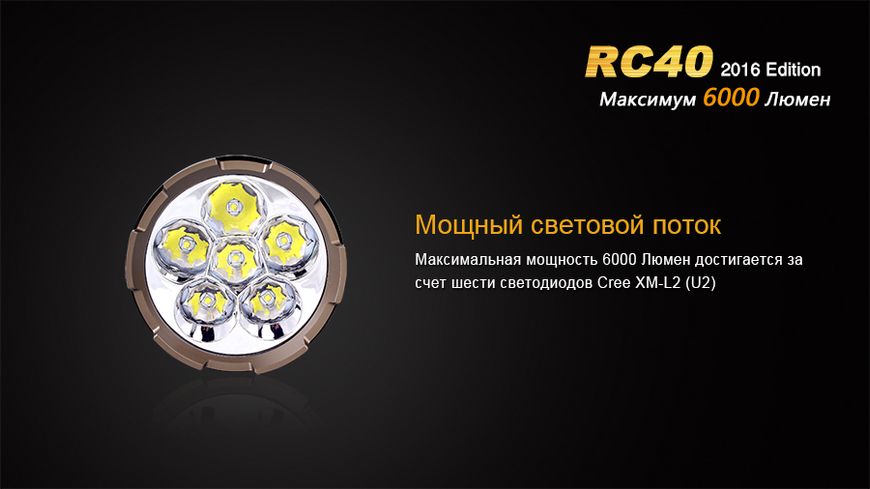 Ліхтар ручний Fenix RC40 2016 Cree XM-L2 U2 44302 фото