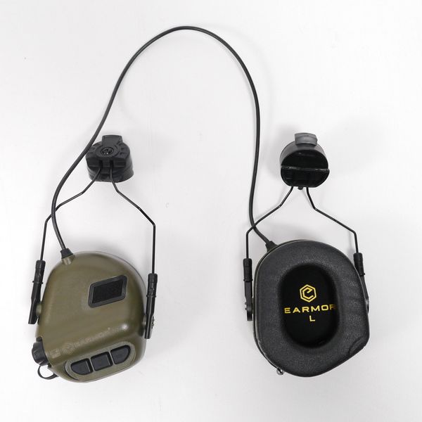 Тактичні навушники EARMOR M31Н з кріпленням Олива 7026 фото