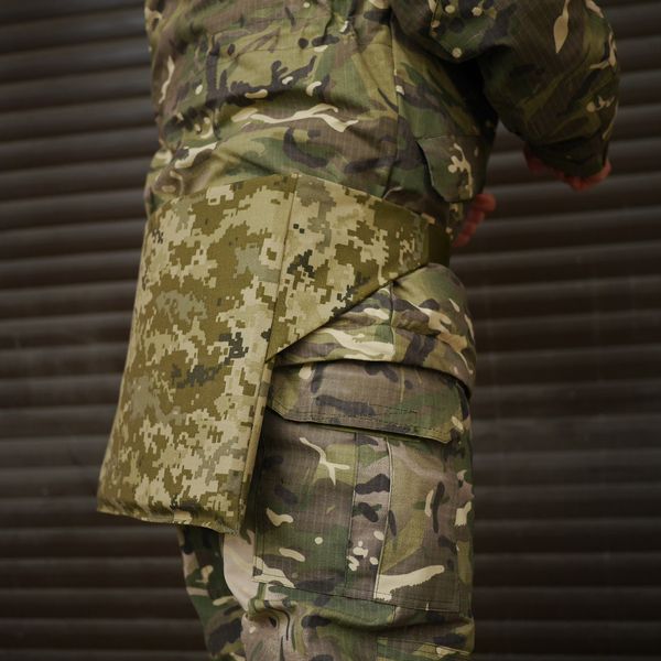 Тактичний каремат-сидушка Kiborg XL Кордура піксель 8404 фото