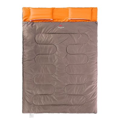 Спальник двомісний з подушками Naturehike DOUBLE SD15M030-J, (12°C), коричневий 57474 фото