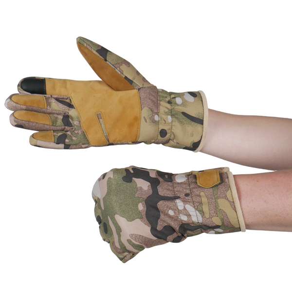 Тактические зимние перчатки Softshell мультикам 1612-S фото