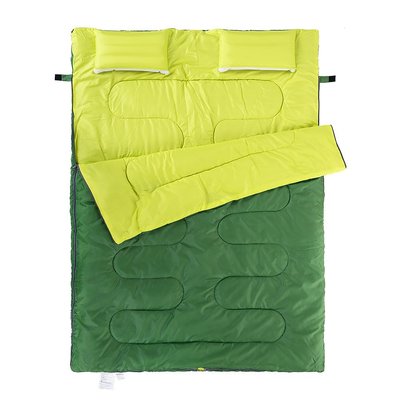 Спальник двомісний з подушками Naturehike DOUBLE SD15M030-J, (12°C), зелений 57545 фото