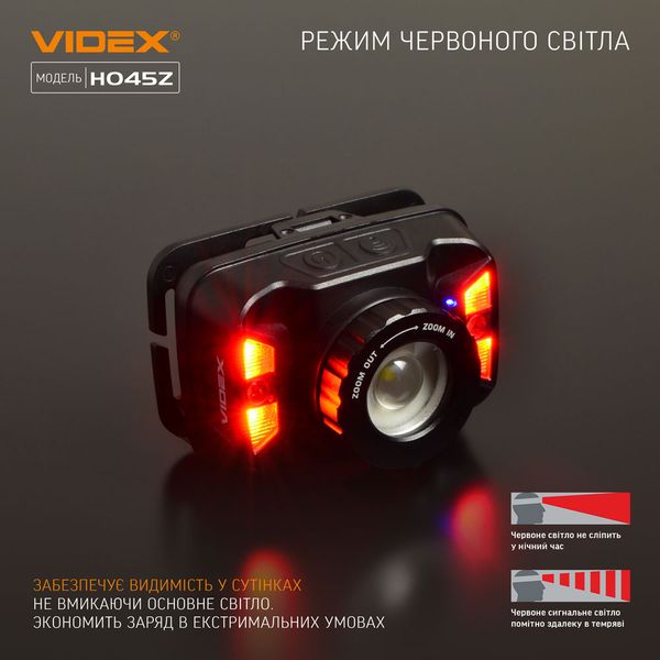 Налобний світлодіодний ліхтарик VIDEX VLF-H045Z 270Lm 5000K VLF-H045Z фото