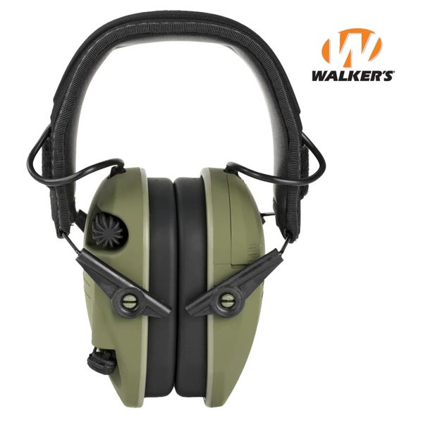 Активні навушники Walker's Razor Slim Patriot Original з патчами (Оливковий) GWP-RSEMPAT-ODG фото