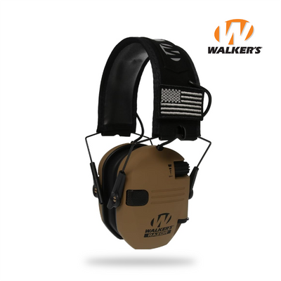 Активні навушники Walker's Razor Slim Original з патчами (Коричневий) GWP-RSEMPAT-BB фото