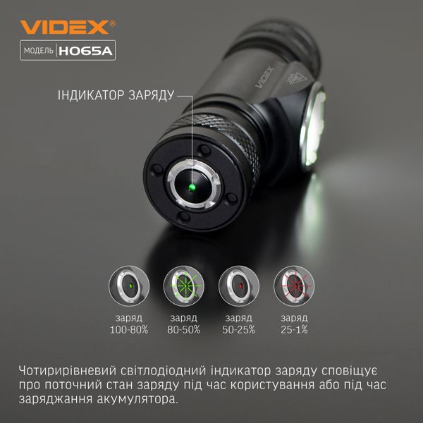 Налобний світлодіодний ліхтарик VIDEX VLF-H065A 1200Lm 5000K VLF-H065A фото