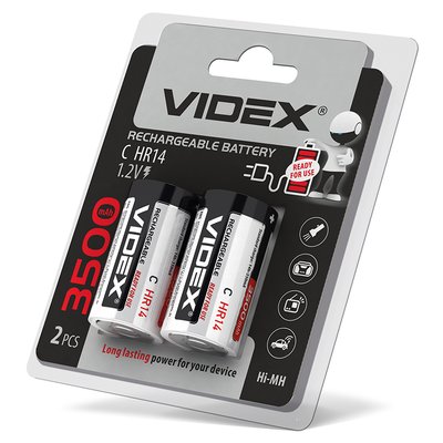 Акумулятори Videx HR14/C 3500mAh double blister/2шт HR14/3500/2DB фото