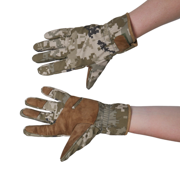 Тактичні зимові рукавиці Softshell піксель 1603-S фото