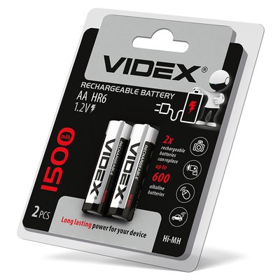 Акумулятори Videx HR6/AA 1500mAh double blister/2шт HR6/1500/2DBB фото