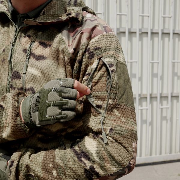 Кофта флісова з капюшоном Kiborg Jacket Grid Fleece Multicam S 1243-S фото