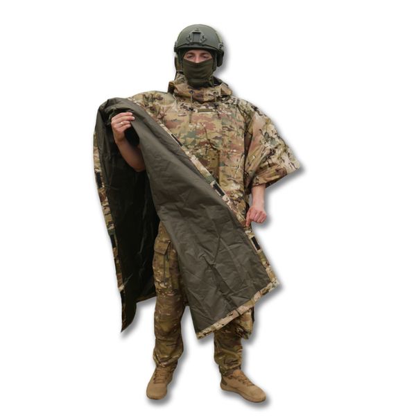 Універсальний військовий пончо з захистом від тепловізора мультикам Gen 1 2100 фото