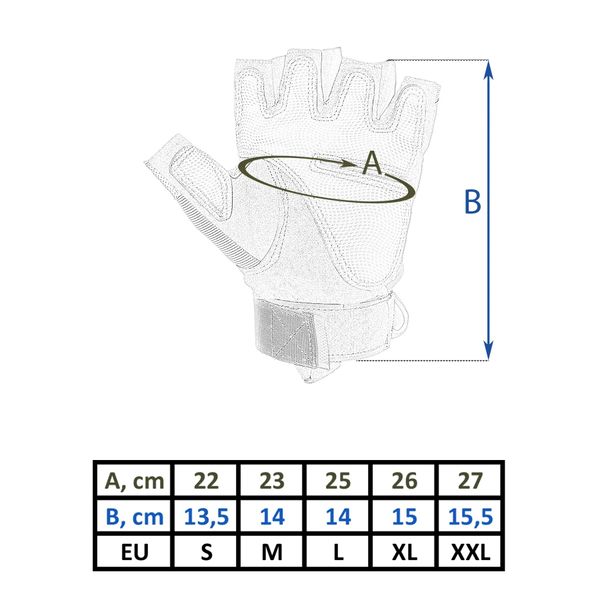 Рукавиці безпалі з кісточками Каучукові Outdoor Tactics Олива M 1617-M фото