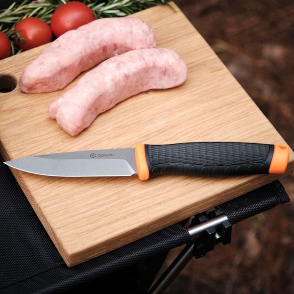 Нож Ganzo G806-OR оранжевый с ножнами 58752 фото