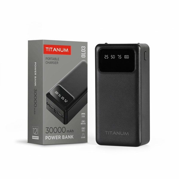 Повербанк 30000mAh TITANUM OL03 Black TPB-OL03-B фото