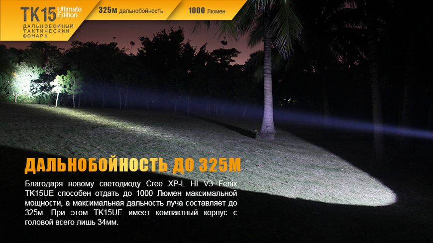 Ліхтар ручний Fenix TK15UE2016 чорний 45310 фото