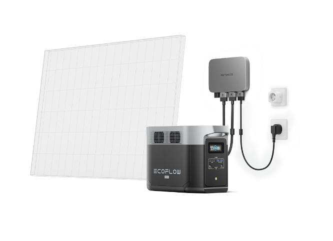 Комплект EcoFlow PowerStream - мікроінвертор 600W та зарядна станція Delta Max 855 фото