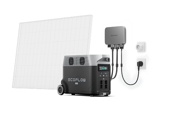 Комплект EcoFlow PowerStream - мікроінвертор 600W + зарядна станція Delta Pro 857 фото