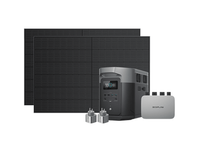 Комплект EcoFlow PowerStream - мікроінвертор 600W + зарядна станція Delta Max 2000 та сонячні панелі 2х400 861 фото