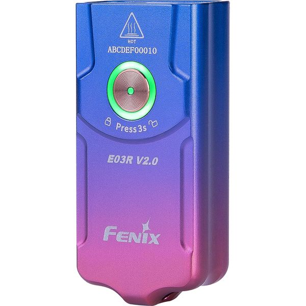 Ліхтар наключний Fenix E03R V2.0, бузковий 64393 фото