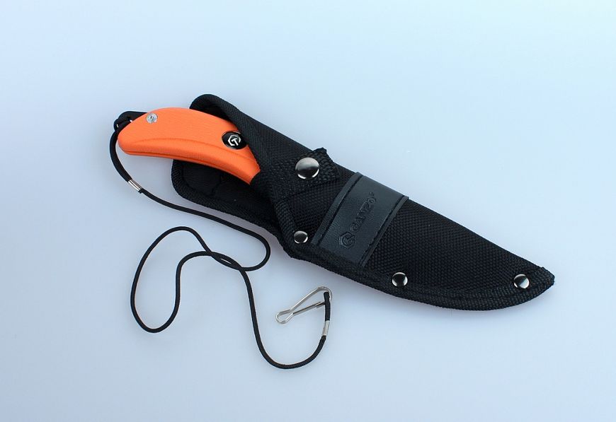 Нож складной Ganzo G802-OR с двойным оранжевым лезвием в деревянной коробке. 44615 фото