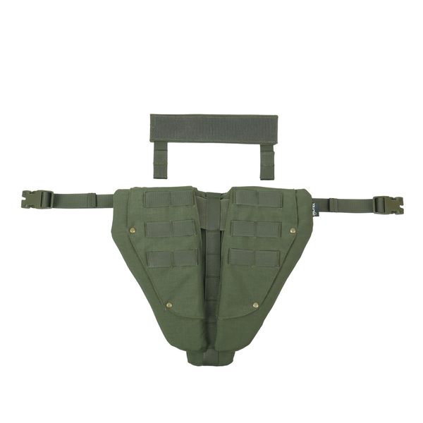 Защита паха (напашник) тройной с баллистическим пакетом 1 класс защиты Militex Khaki 17022 фото