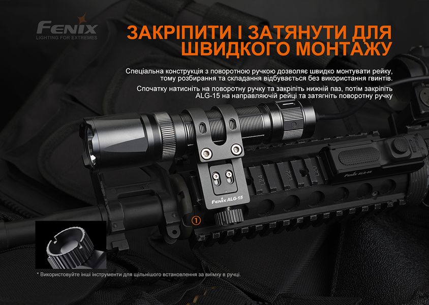 Кріплення на зброю для тактичних ліхтарів Fenix ALG-15 60553 фото