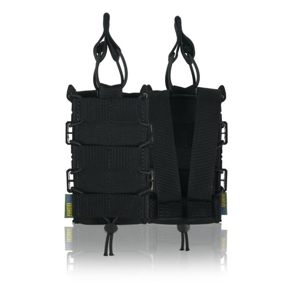 Жорсткий посилений тактичний підсумок Kiborg GU Single Mag Pouch Black 4059 фото