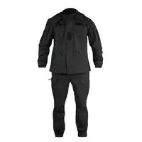 Костюм тактичний Rip-Stop FS Чорний (куртка + штани, демісезонний, стрейч)