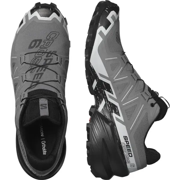 Чоловічі трейлові кросівки Salomon Speedcross 6 для бігу та бездоріжжя, сірі з чорним та блакитним