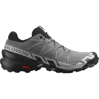 Мужские трейловые кроссовки Salomon Speedcross 6 для бега и бездорожья, серые с черным и голубым