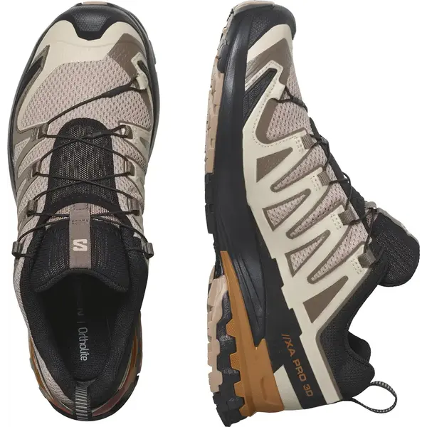 Трейловые кроссовки Salomon XA PRO 3D V9, для бега и активного отдыха, натуральный/черный/миндальный