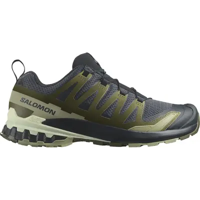 Трейловые кроссовки Salomon XA PRO 3D V9 для бега и активного отдыха, синий/оливковый/светло-зеленый