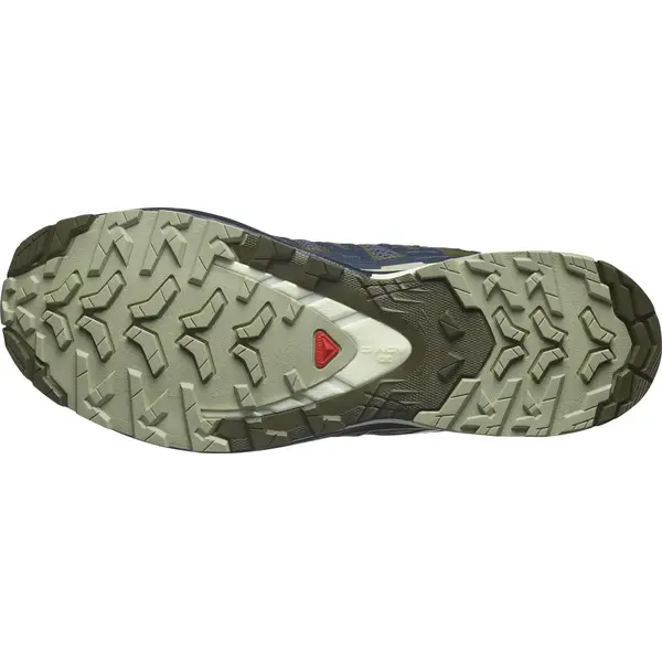 Трейловые кроссовки Salomon XA PRO 3D V9 для бега и активного отдыха, синий/оливковый/светло-зеленый