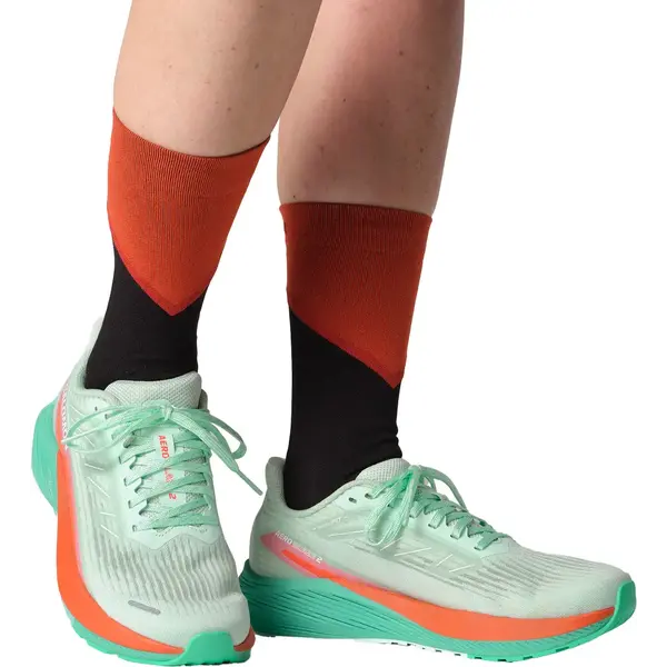 Жіночі бігові кросівки Salomon Aero Blaze 2 для асфальту та тренувань, блакитні з червоним та зеленим