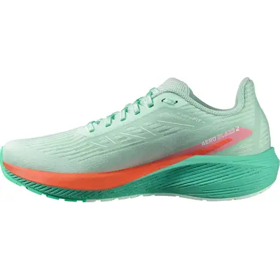 Жіночі бігові кросівки Salomon Aero Blaze 2 для асфальту та тренувань, блакитні з червоним та зеленим