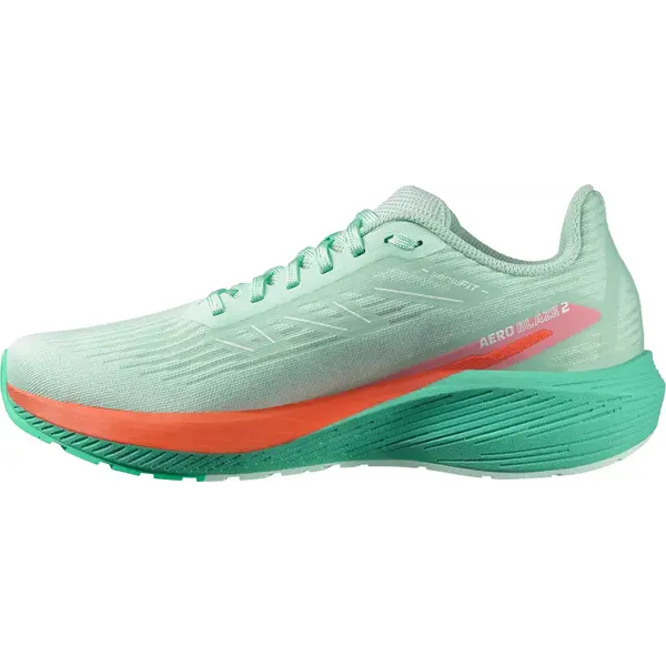 Жіночі бігові кросівки Salomon Aero Blaze 2 для асфальту та тренувань, блакитні з червоним та зеленим
