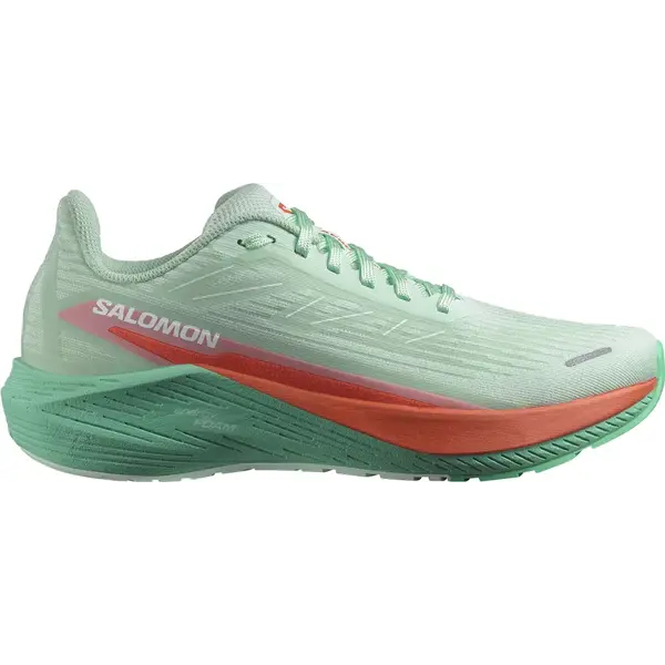 Жіночі бігові кросівки Salomon Aero Blaze 2 для асфальту та тренувань, блакитні з червоним та зеленим