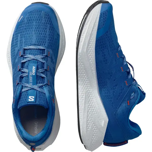 Чоловічі бігові кросівки Salomon Aero Glide 3 для асфальту, сині з білим та червоним