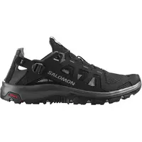 Мужские кроссовки сандалии Salomon Techamphibian 5 для воды и трекинга, черные с серым