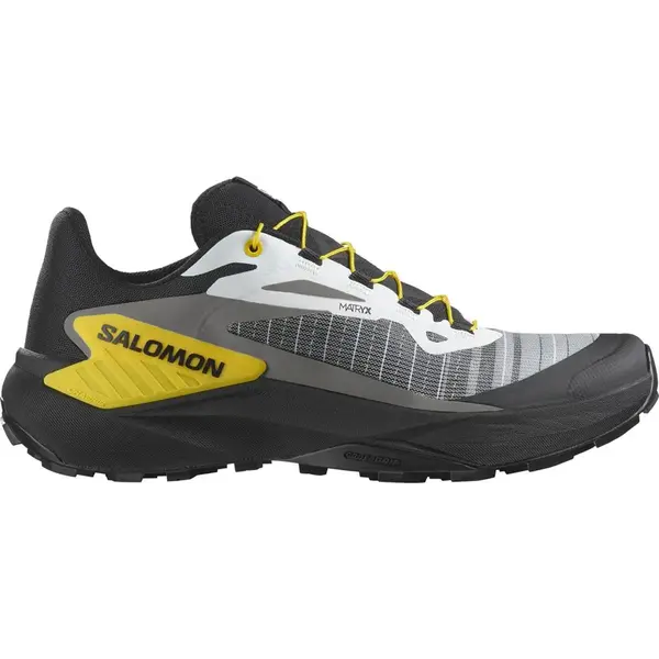 Чоловічі трейлові кросівки Salomon Genesis для бігу та гірських маршрутів, чорні з білим та лимонним