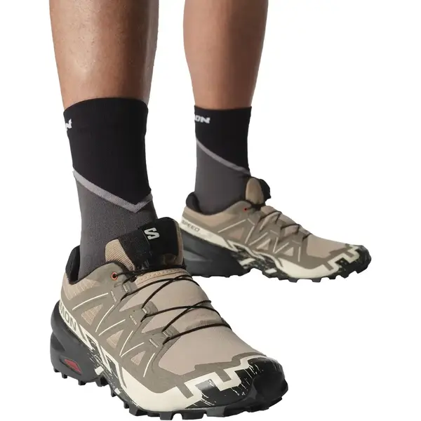 Чоловічі кросівки Salomon SPEEDCROSS 6 Natural/Black/Almond Milk (трейлові, літні)
