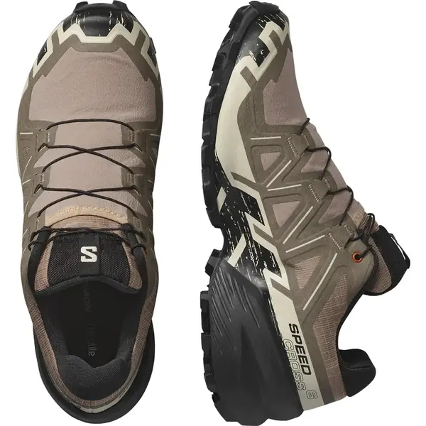 Чоловічі кросівки Salomon SPEEDCROSS 6 Natural/Black/Almond Milk (трейлові, літні)