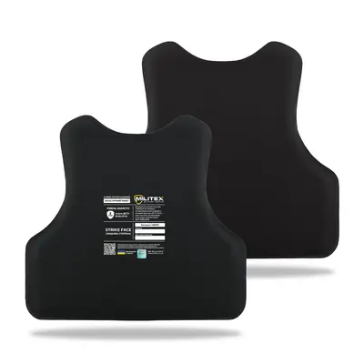 Балістичний бронекомплект для бронежилета Militex M 54,7*42,1/35,7*37,5 см (спина, груди, камербанди 2 шт) (2 клас захисту)