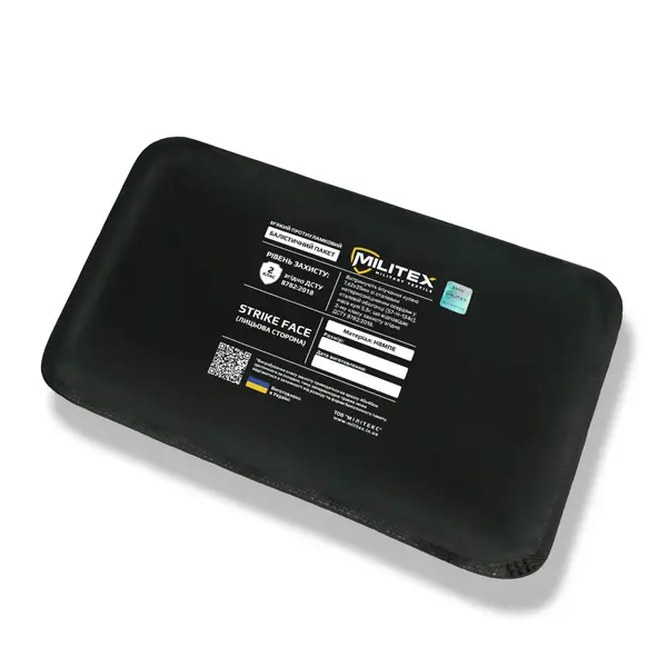 Балістичний пакет розмір 29,5*14,7см для плитоноски Militex Pro Series (M-L) (камербанд, 1 шт) (2 клас захисту)