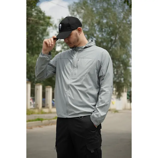 Літня тактична куртка-вітровка Gen1 сіра (3XL)
