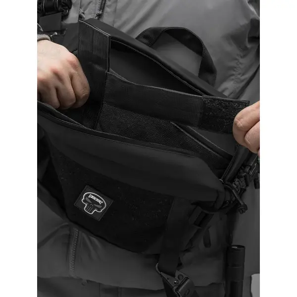 Поясна сумка BEZET Iron чорна (тактична бананка 8.4 л, MOLLE, 900D)
