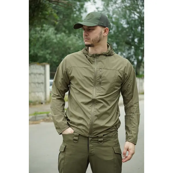 Літня тактична куртка-вітровка Gen1 олива (L)