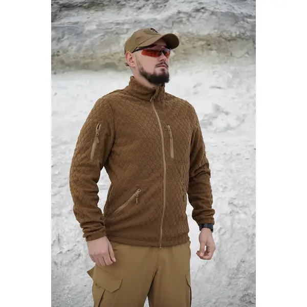 Militex Windblock Tactical Coyote fleece jacket mod. 4 M Militex Windblock Tactical Coyote fleece jacket mod. 4 M