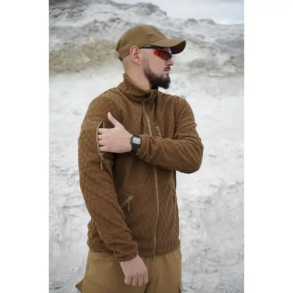 Militex Windblock Tactical Coyote fleece jacket mod. 4 M Militex Windblock Tactical Coyote fleece jacket mod. 4 M